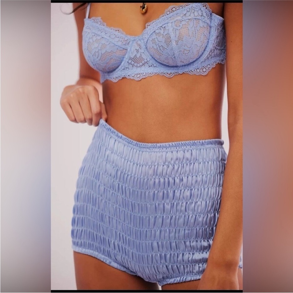 *NWOT* Free People Ruched Shorties - Kentucky Blue